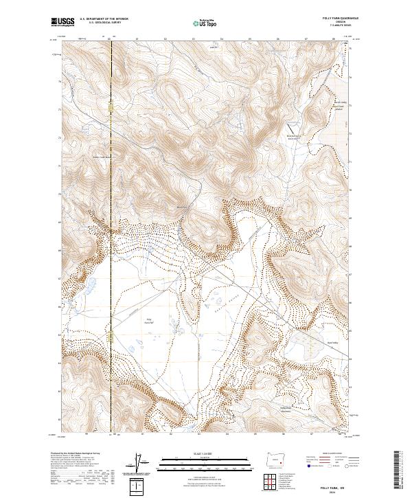 US Topo 7.5-minute map for Folly Farm OR