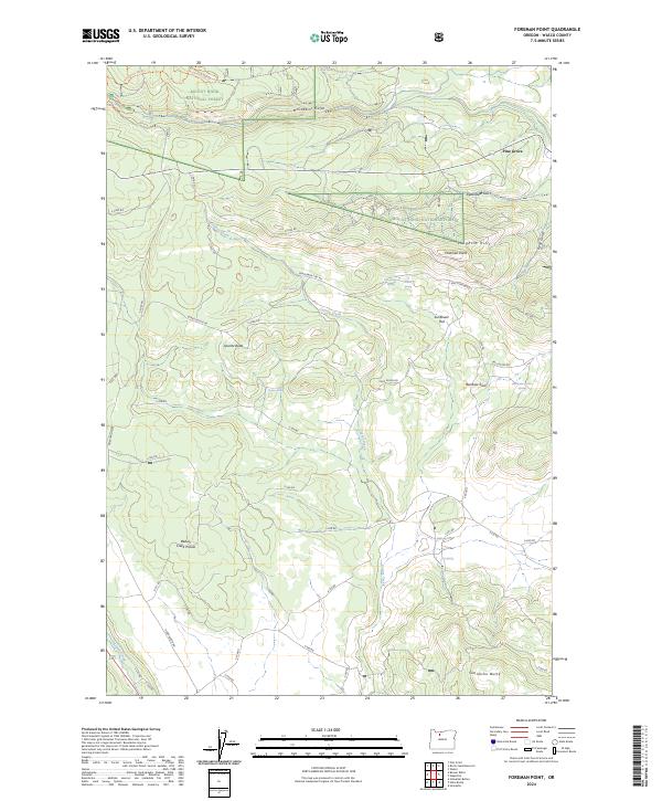 US Topo 7.5-minute map for Foreman Point OR