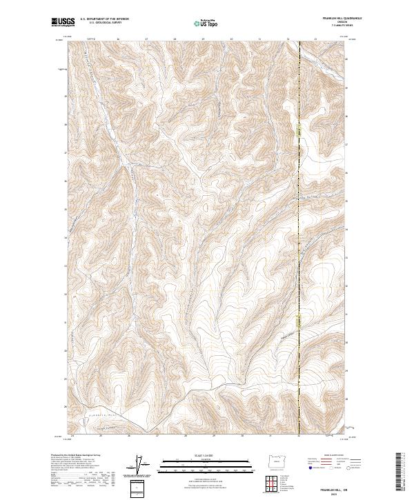 US Topo 7.5-minute map for Franklin Hill OR