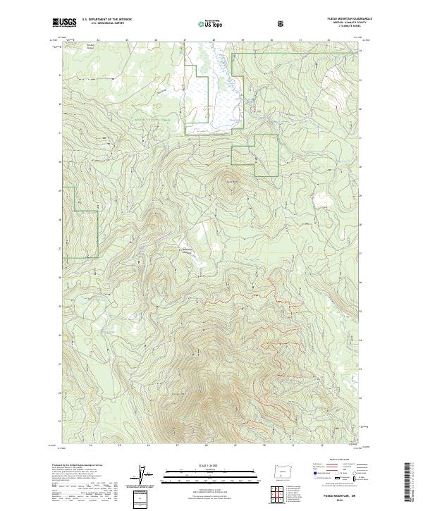US Topo 7.5-minute map for Fuego Mountain OR