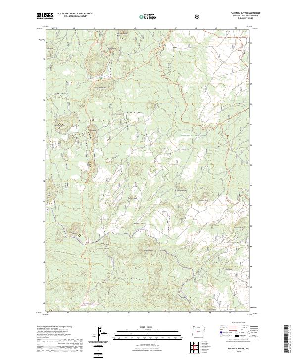 US Topo 7.5-minute map for Fuzztail Butte OR