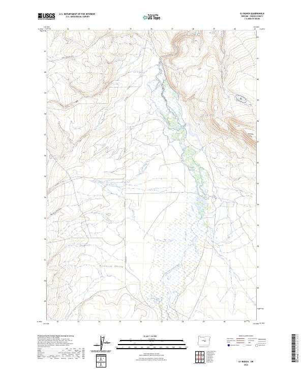 US Topo 7.5-minute map for G I Ranch OR