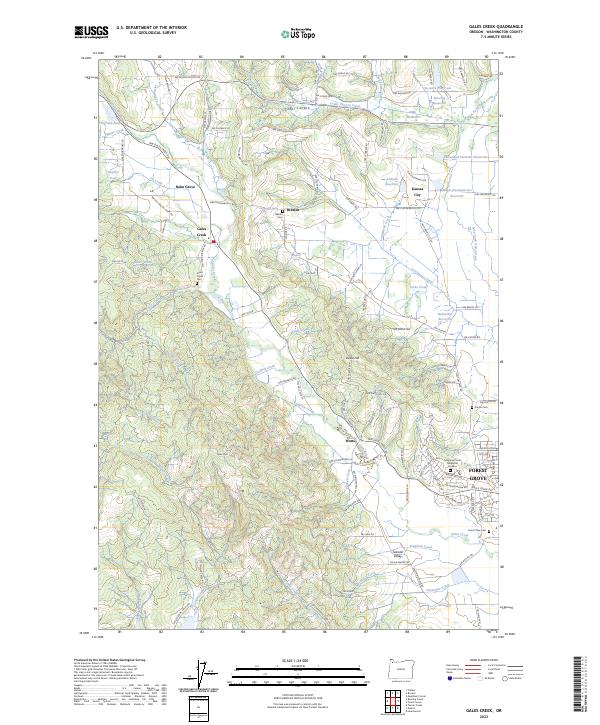 US Topo 7.5-minute map for Gales Creek OR