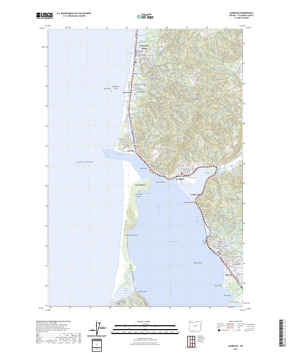 US Topo 7.5-minute map for Garibaldi OR