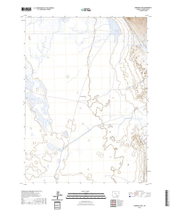 US Topo 7.5-minute map for Garrison Lake OR