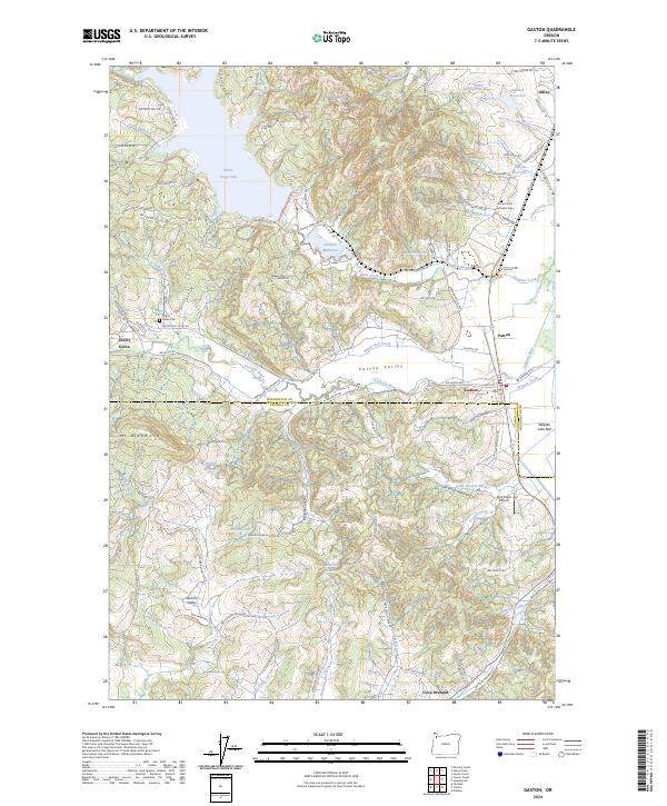US Topo 7.5-minute map for Gaston OR