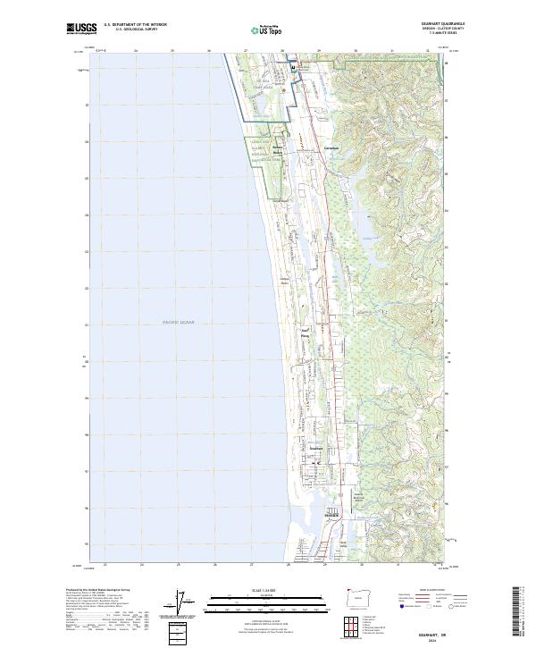 US Topo 7.5-minute map for Gearhart OR