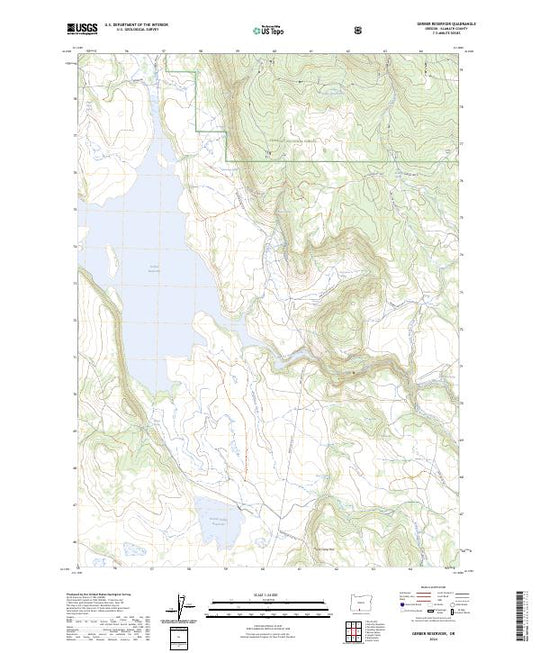 Gerber Ranch Map US Topo 7.5-minute map for Gerber Reservoir OR – American Map Store