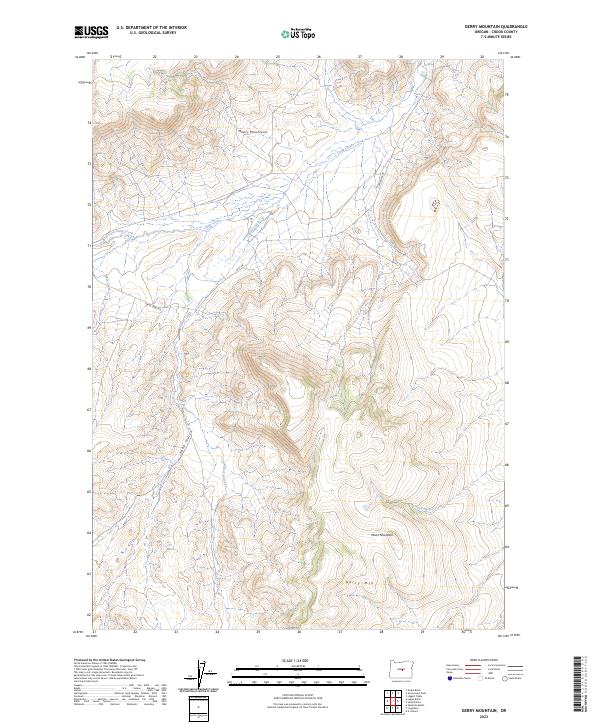 US Topo 7.5-minute map for Gerry Mountain OR