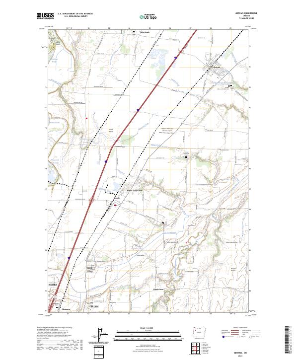 US Topo 7.5-minute map for Gervais OR
