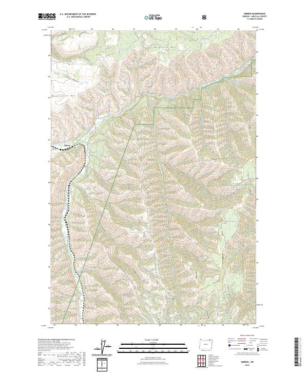 US Topo 7.5-minute map for Gibbon OR