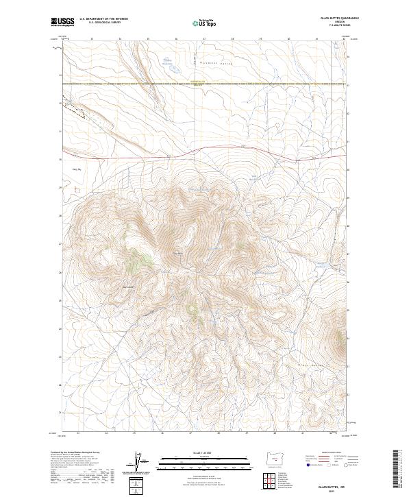 Glass Butte Spring Nap In US Topo 7.5-minute map for Glass Buttes OR – American Map Store