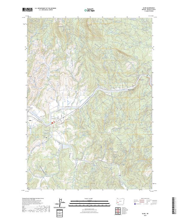 US Topo 7.5-minute map for Glide OR