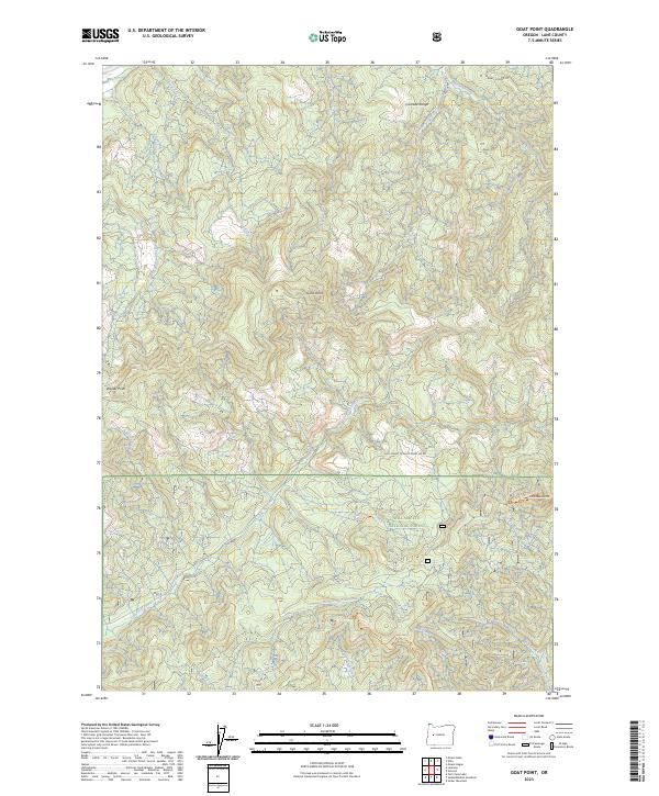 US Topo 7.5-minute map for Goat Point OR