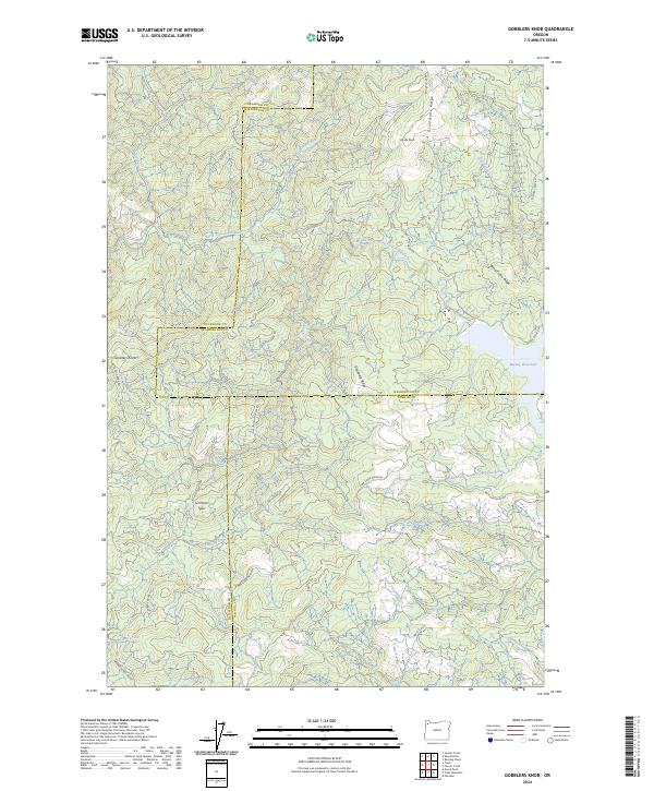 US Topo 7.5-minute map for Gobblers Knob OR