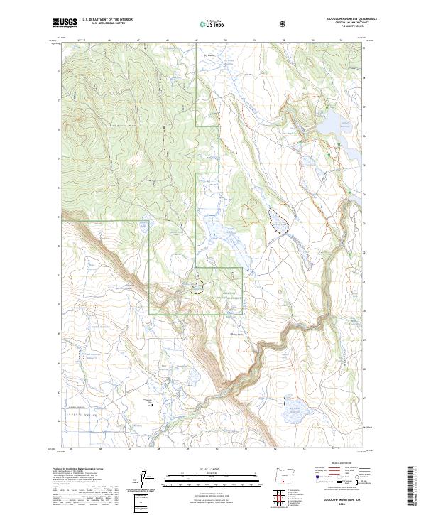 US Topo 7.5-minute map for Goodlow Mountain OR
