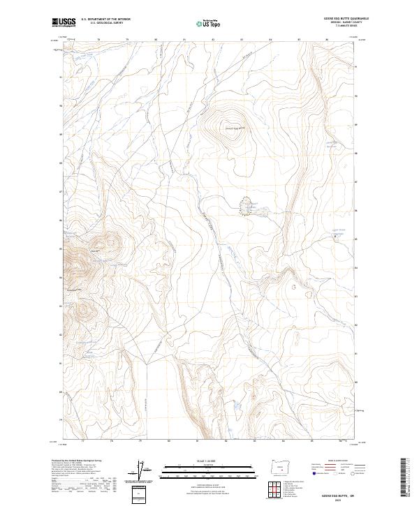 US Topo 7.5-minute map for Goose Egg Butte OR