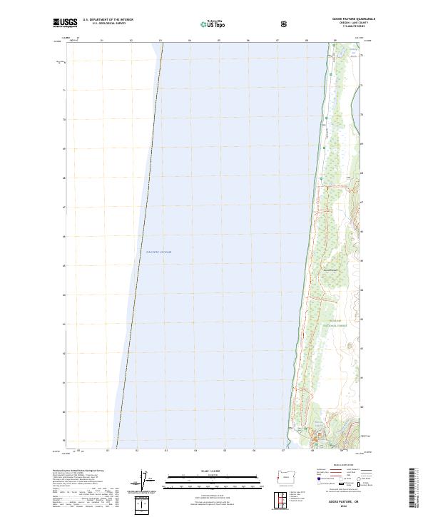 US Topo 7.5-minute map for Goose Pasture OR