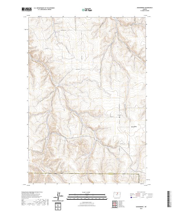 US Topo 7.5-minute map for Gooseberry OR