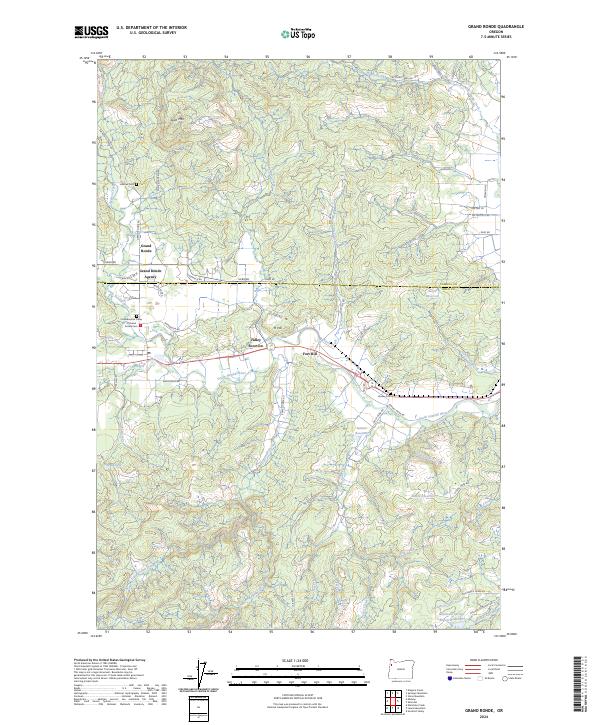 US Topo 7.5-minute map for Grand Ronde OR