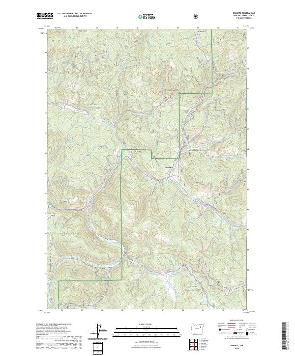 US Topo 7.5-minute map for Granite OR