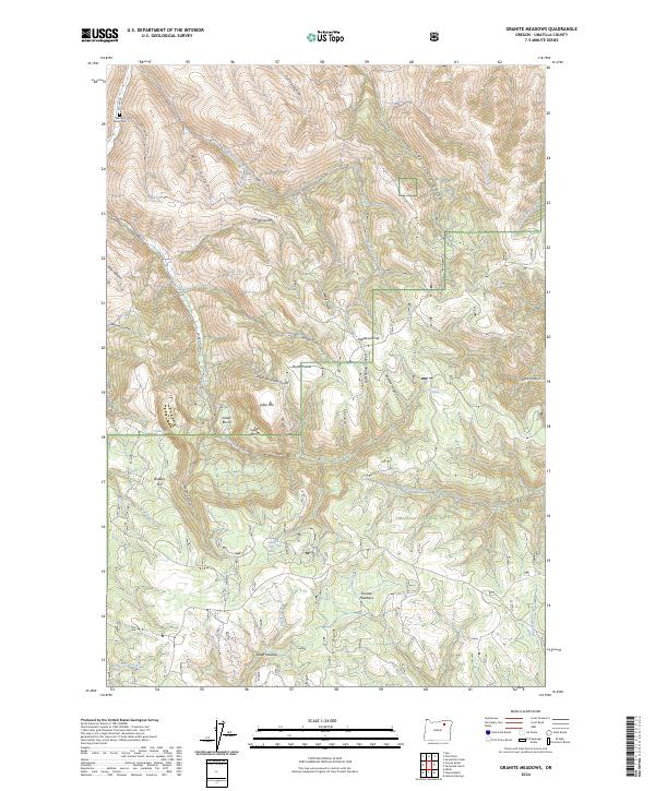 US Topo 7.5-minute map for Granite Meadows OR