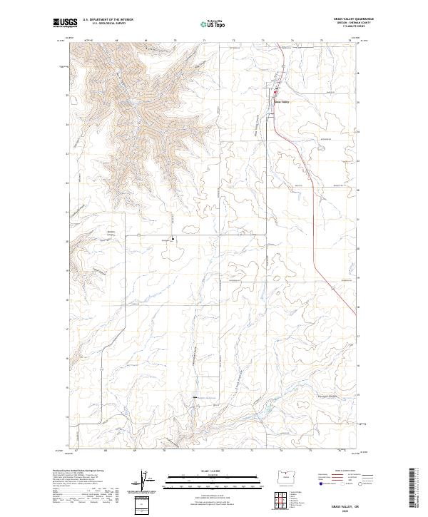 US Topo 7.5-minute map for Grass Valley OR