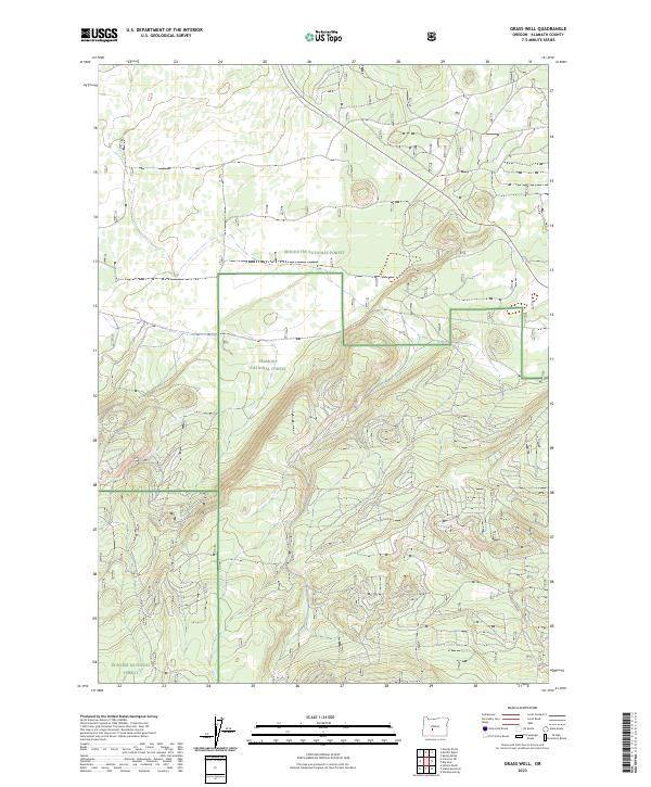 US Topo 7.5-minute map for Grass Well OR
