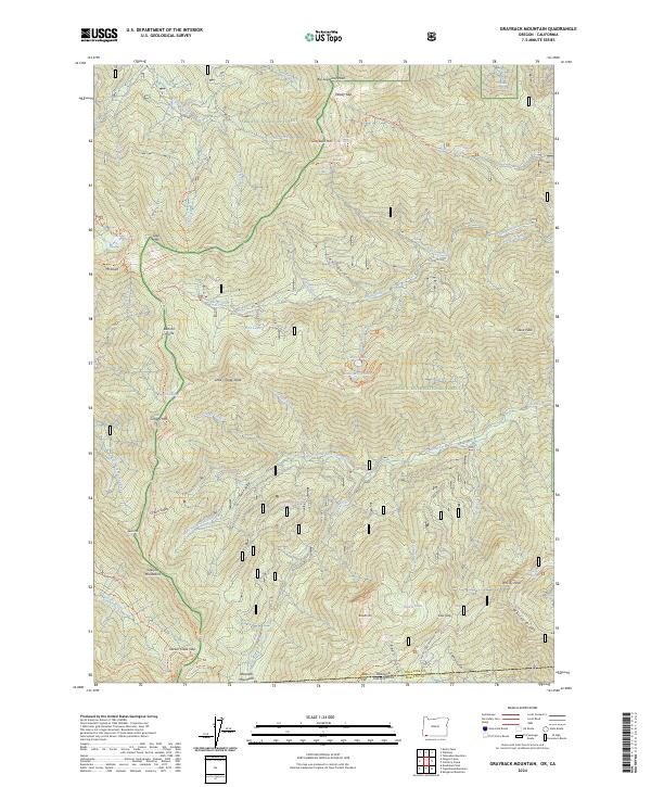 US Topo 7.5-minute map for Grayback Mountain ORCA