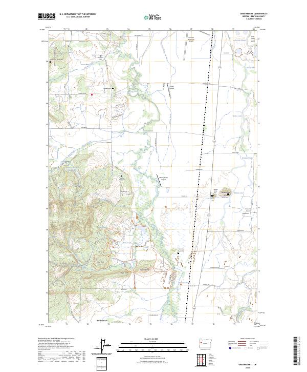 US Topo 7.5-minute map for Greenberry OR