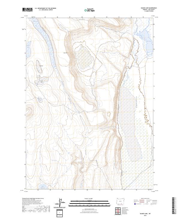 US Topo 7.5-minute map for Guano Lake OR