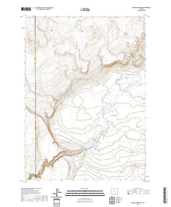 US Topo 7.5-minute map for Guano Reservoir OR