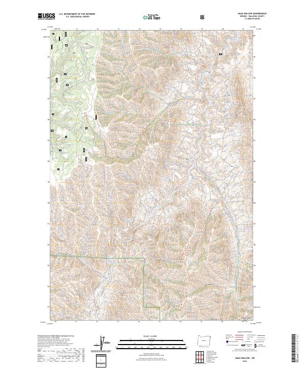 US Topo 7.5-minute map for Haas Hollow OR
