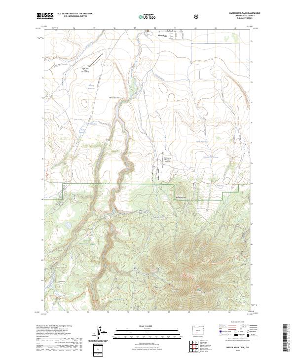US Topo 7.5-minute map for Hager Mountain OR