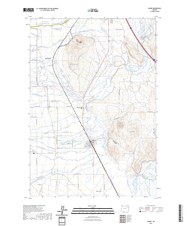 US Topo 7.5-minute map for Haines OR