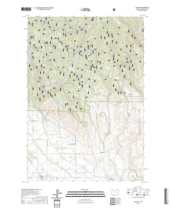US Topo 7.5-minute map for Halfway OR