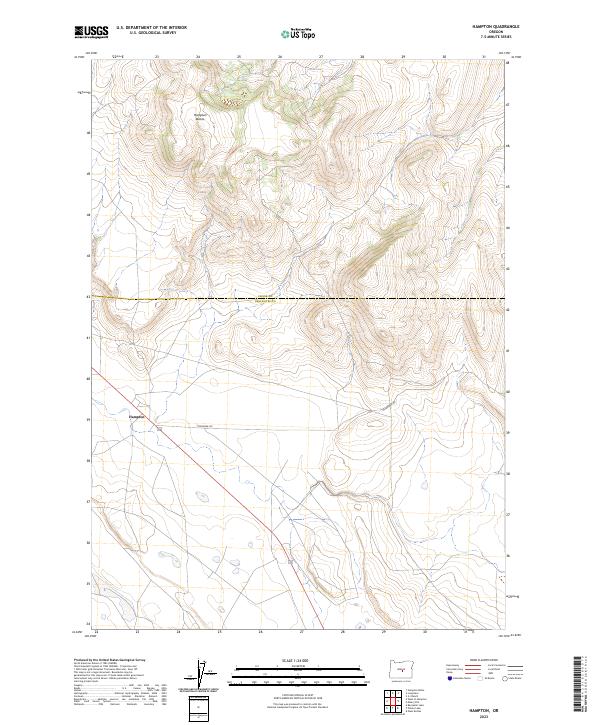 US Topo 7.5-minute map for Hampton OR