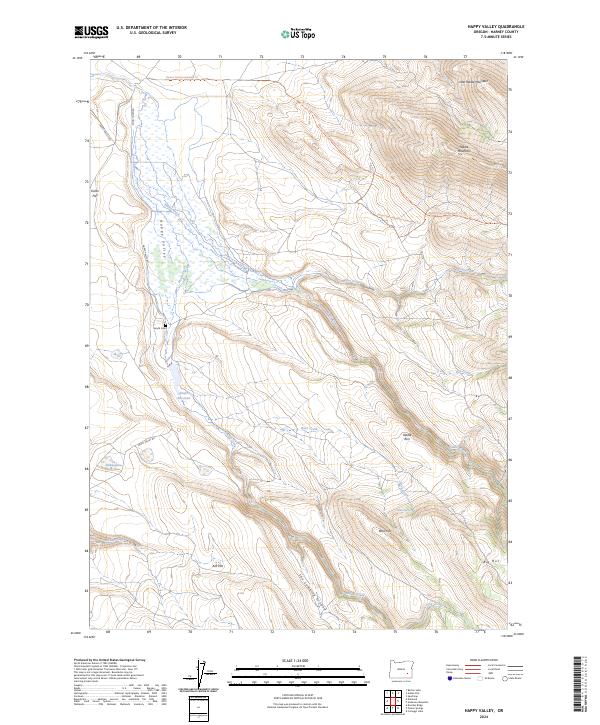 US Topo 7.5-minute map for Happy Valley OR