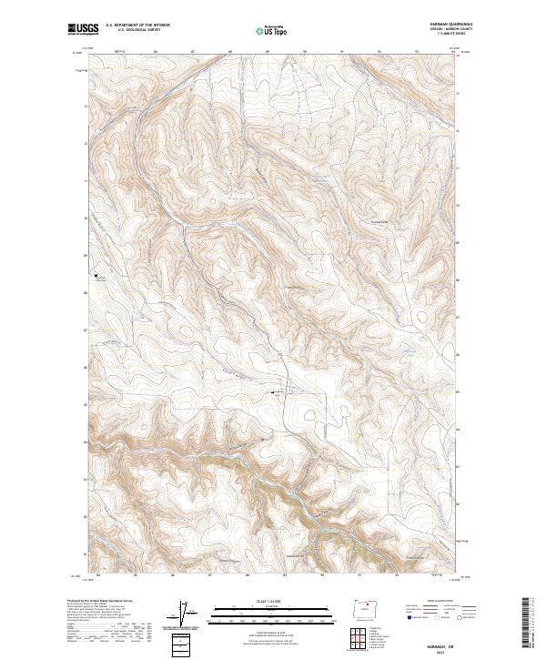 US Topo 7.5-minute map for Hardman OR