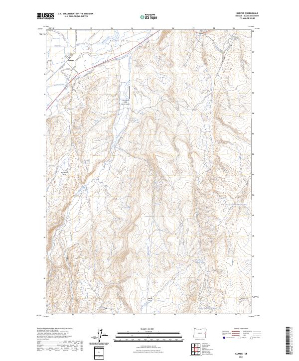 US Topo 7.5-minute map for Harper OR
