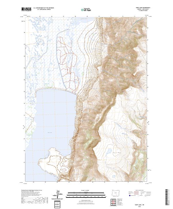 US Topo 7.5-minute map for Hart Lake OR