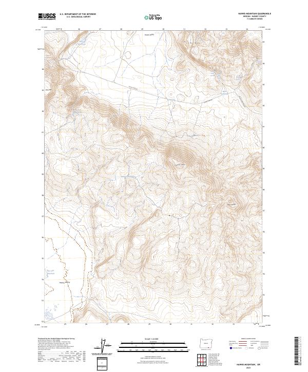 US Topo 7.5-minute map for Hawks Mountain OR