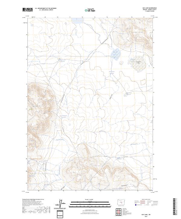 US Topo 7.5-minute map for Hay Lake OR