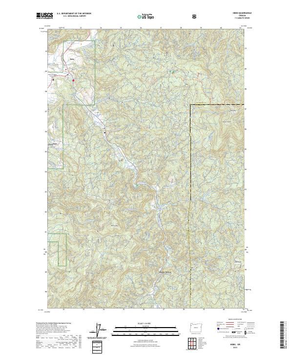 US Topo 7.5-minute map for Hebo OR