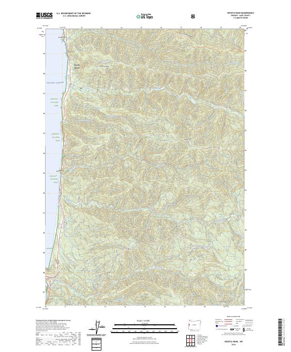 US Topo 7.5-minute map for Heceta Head OR