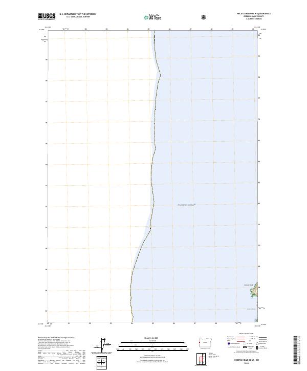 US Topo 7.5-minute map for Heceta Head OE W OR