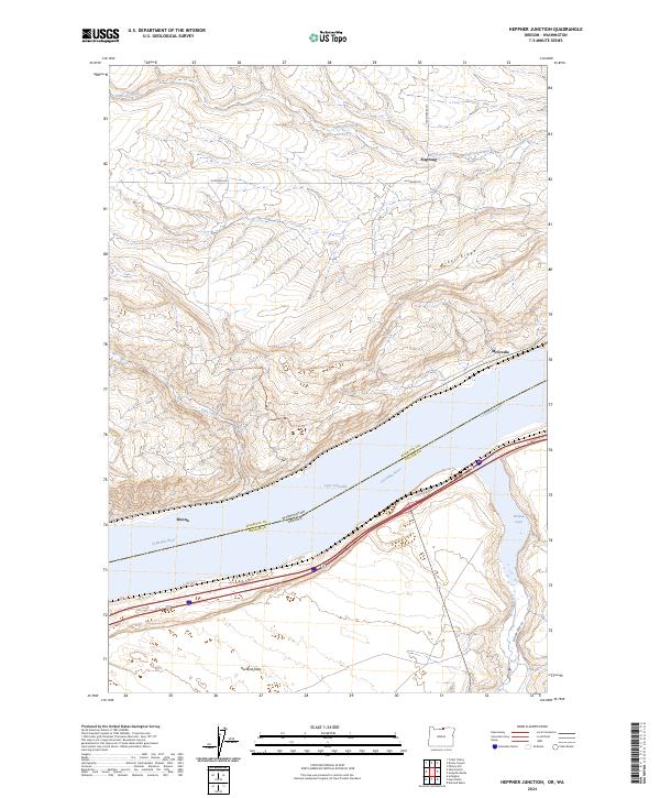 US Topo 7.5-minute map for Heppner Junction ORWA