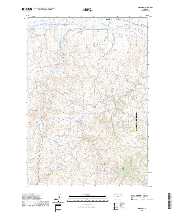 US Topo 7.5-minute map for Hereford OR