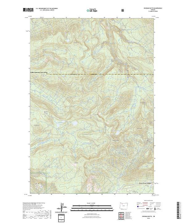 US Topo 7.5-minute map for Hickman Butte OR