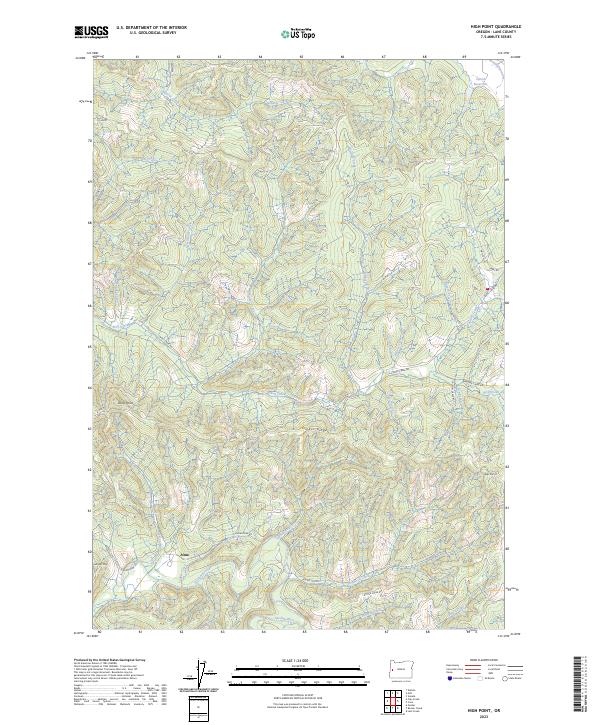 US Topo 7.5-minute map for High Point OR